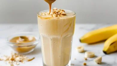 Smoothie Proteico de Banana e Pasta de Amendoim Cremoso Energético e Delicioso