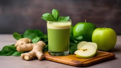 Suco Verde com Espinafre Gengibre e Maçã